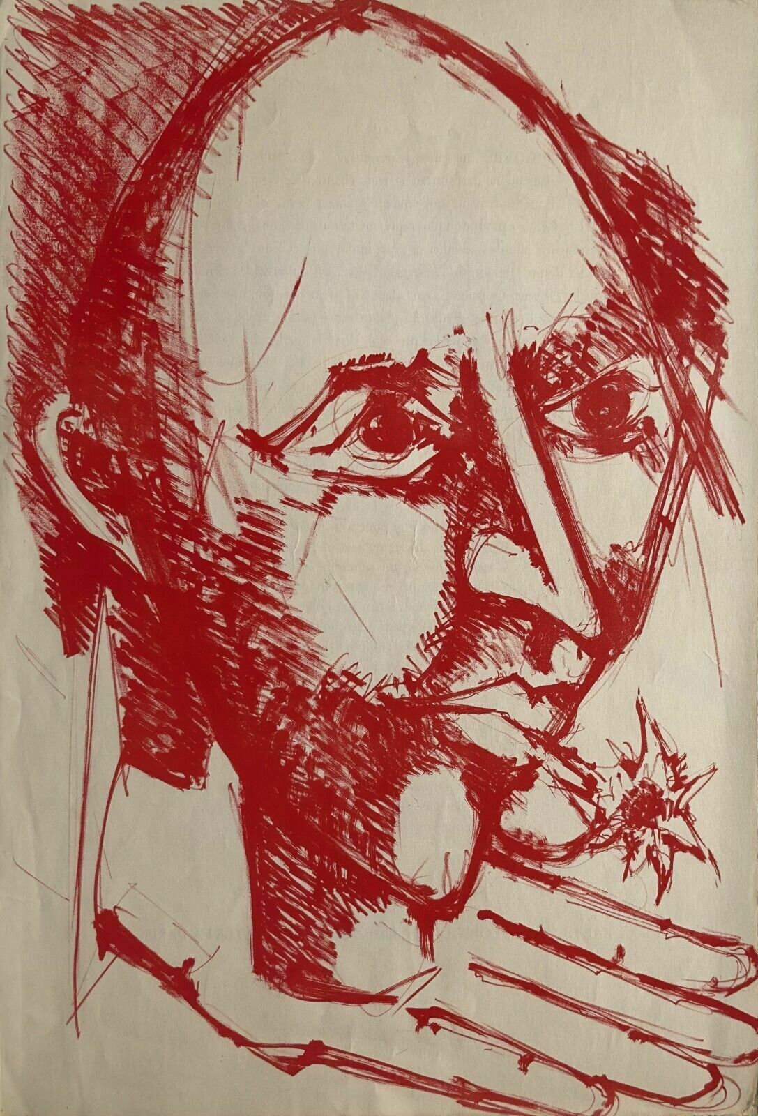 Bernard Lorjou   Vintage Art Poster Bal Des Fols 1959 Litho Mourlot