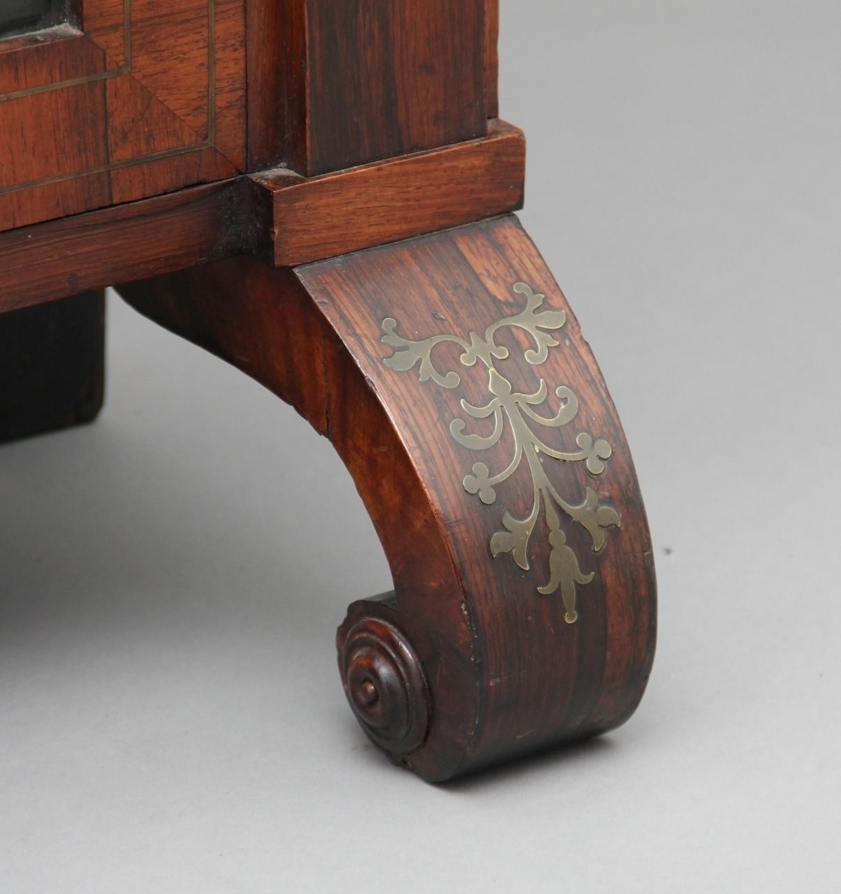 2250.0 Regency Rosewood And Brass Inlaid Chiffonier photo