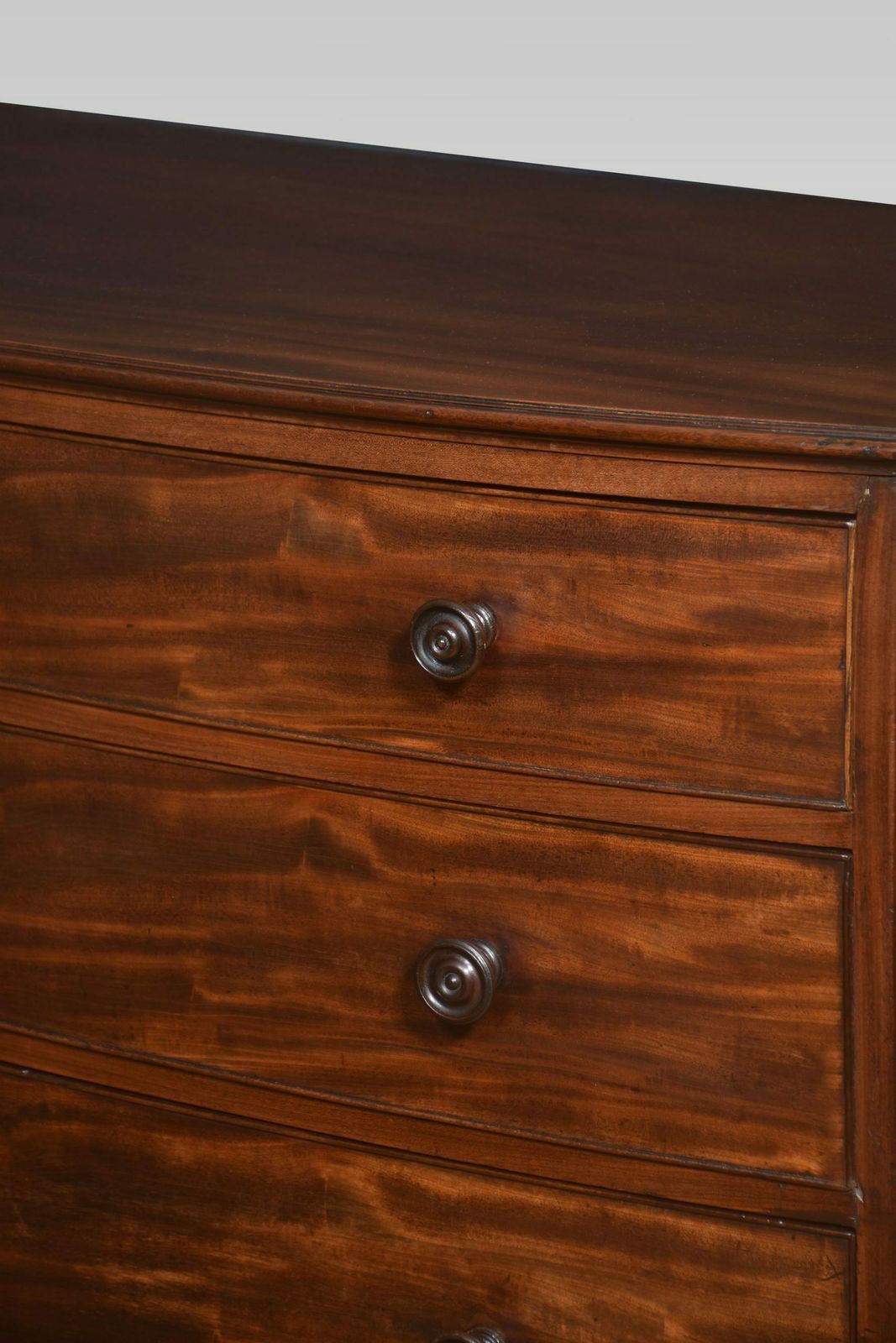 Regency Mahogany Bow Front Chest Of Draws photo Furniture