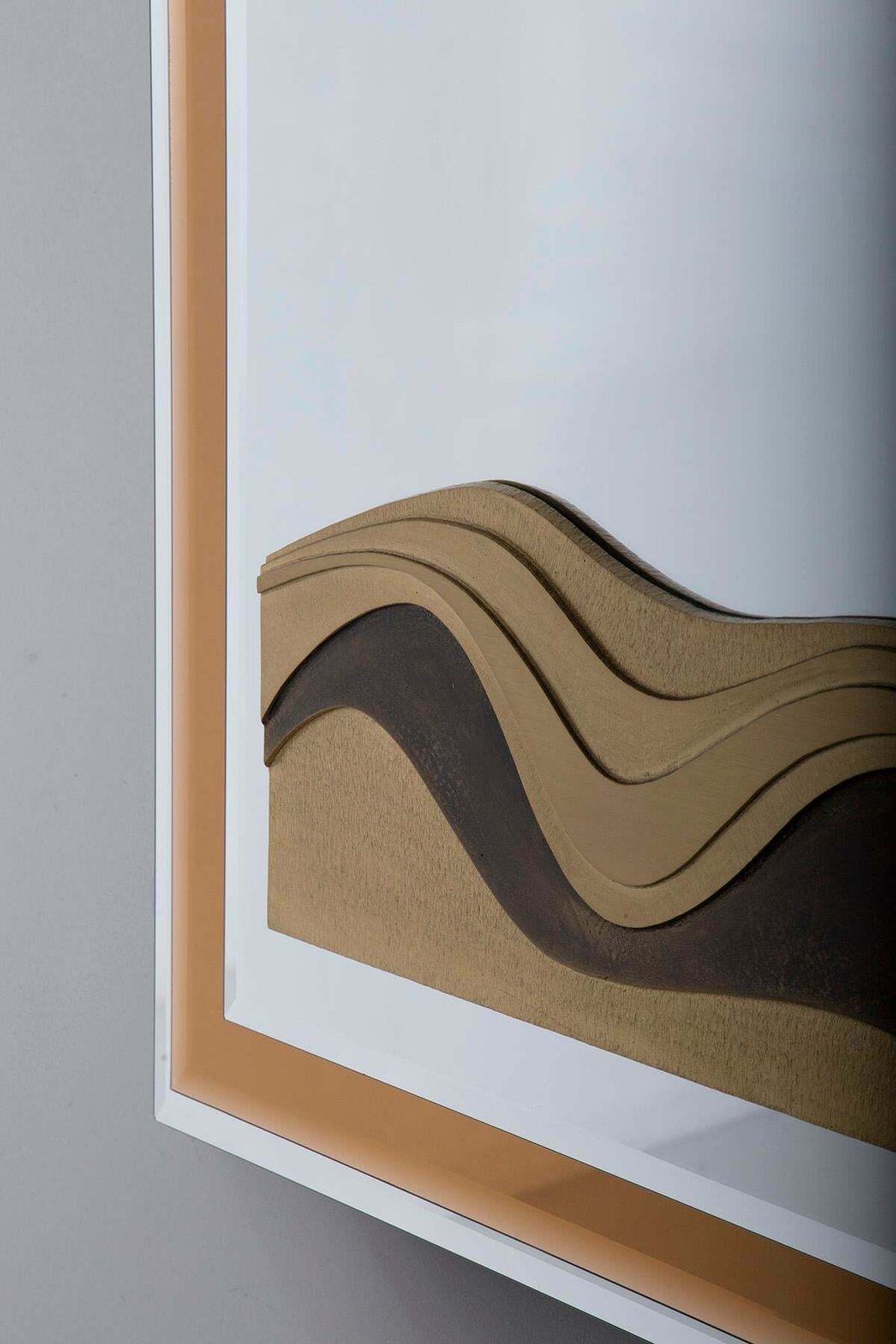 Italian Wall Mirror Sculpture By Luciano Frigerio photo vinterior