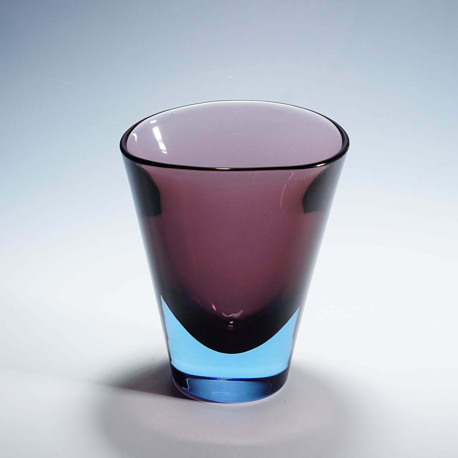 Flavio Poli For Seguso Sommerso Vase Murano Ca. 1960s photo furniture