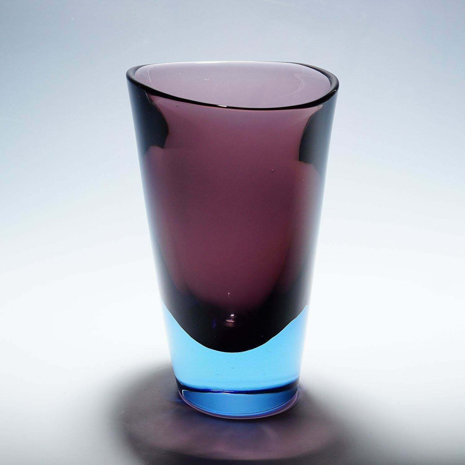 Flavio Poli For Seguso Sommerso Vase Murano Ca. 1960s photo Home Decor