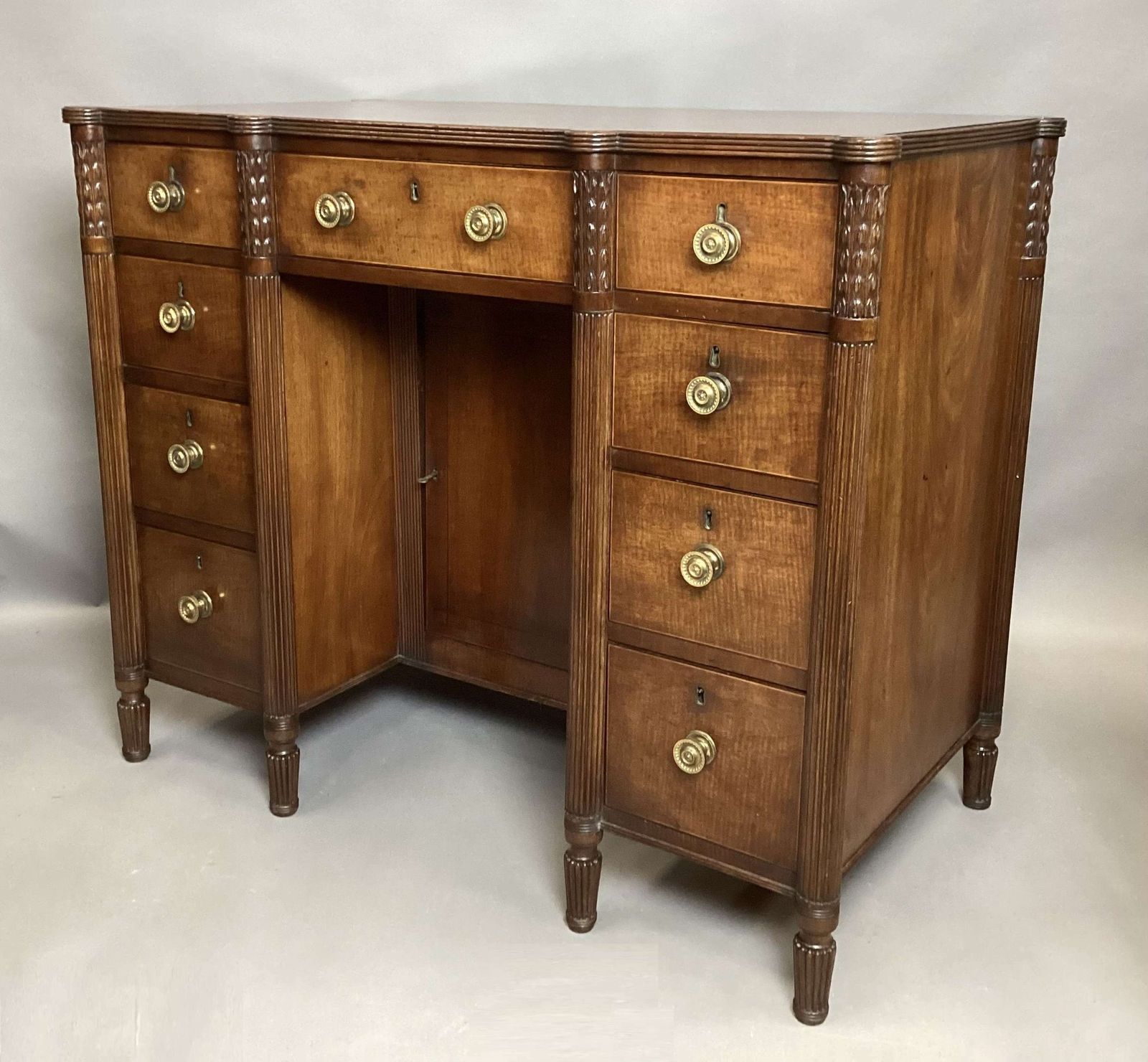 A Handsome Regency Mahogany Dressing Table / Desk