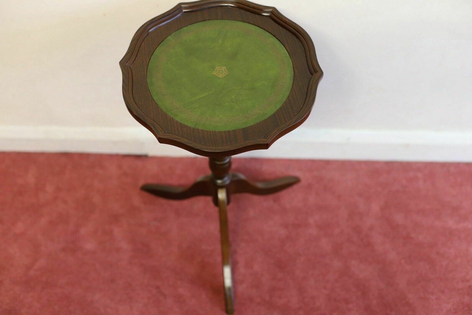 Lovely Vintage Leather Top Wine Table photo Furniture