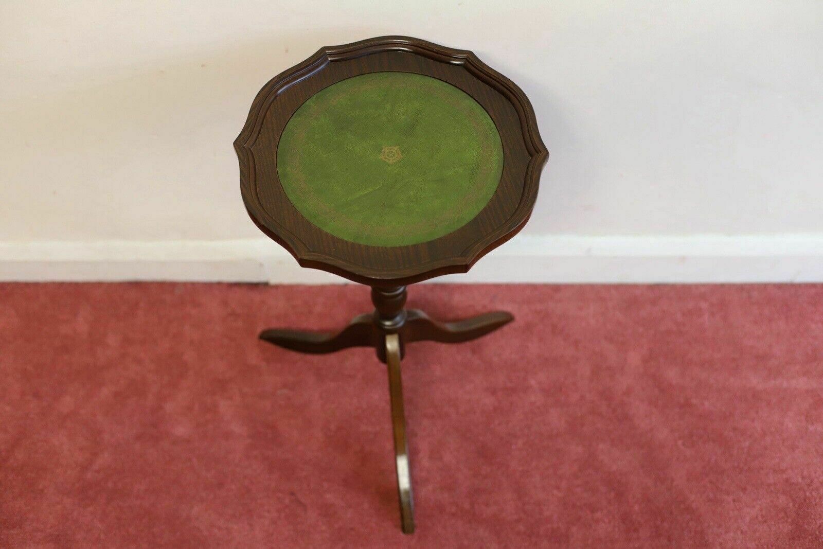 Lovely Vintage Leather Top Wine Table photo vintage