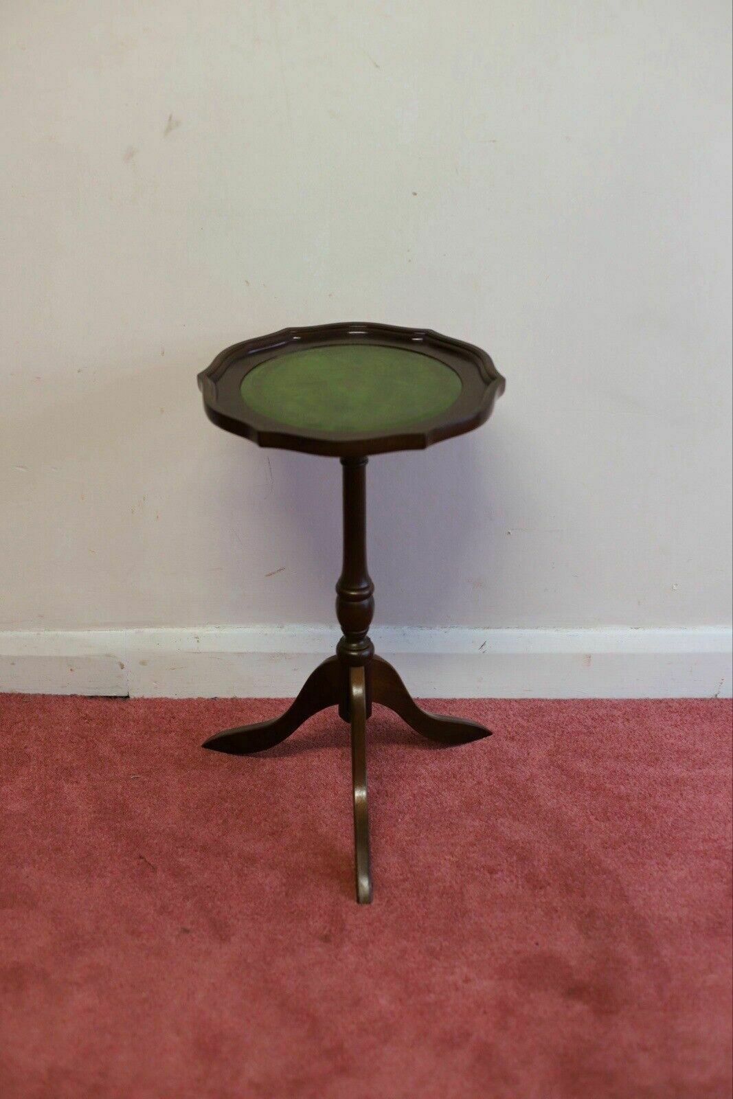 175.0 Lovely Vintage Leather Top Wine Table photo
