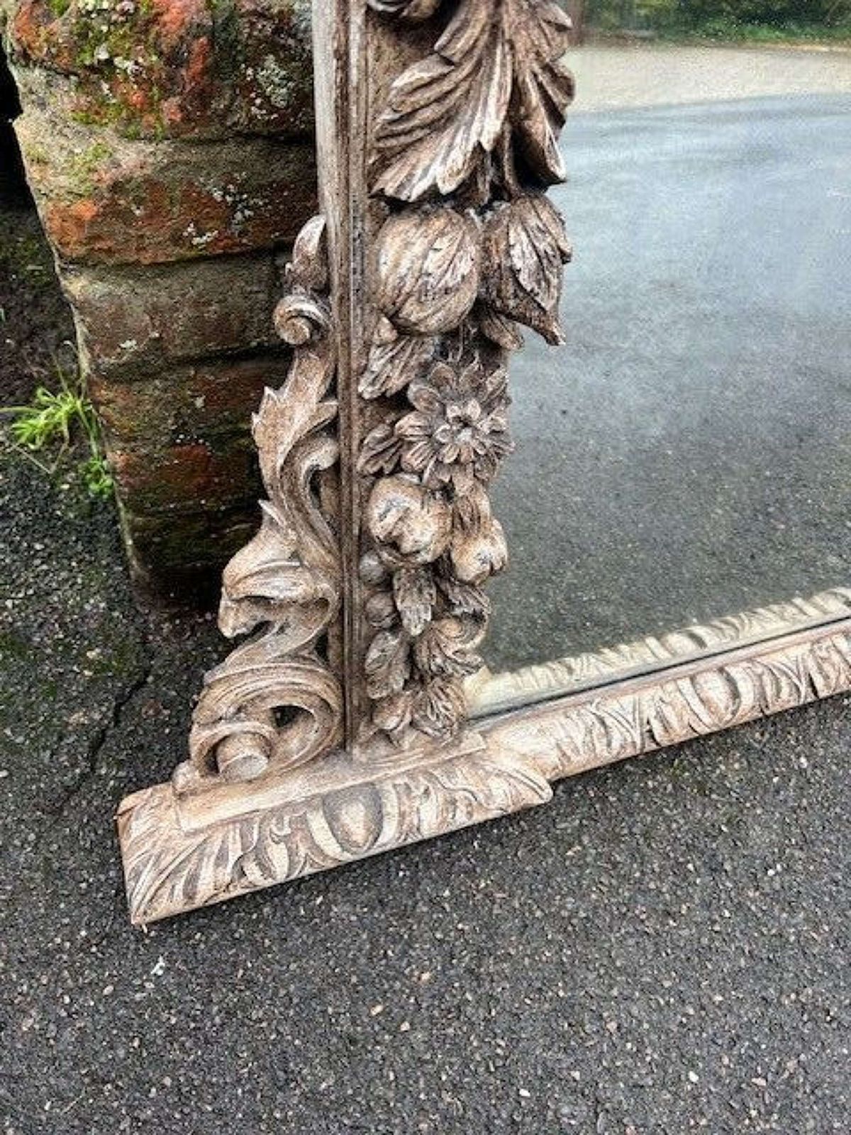 A Superb Large Antique English 19th C Ornate Carved Wood Framed Mirror photo 2495.0