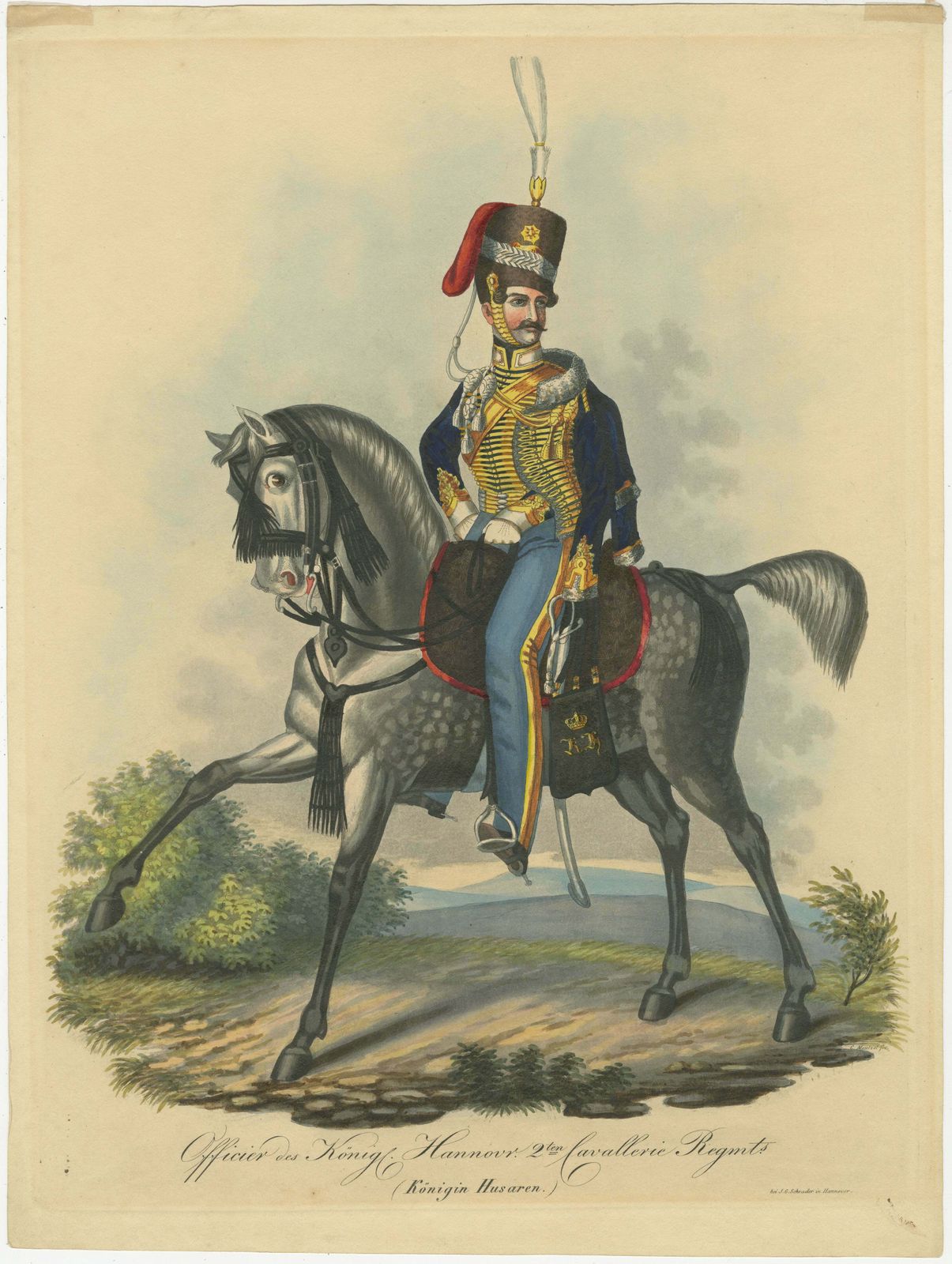 2nd Cavalry Regiment (The Queen's Hussars) Of The King's German Legion, 1828 photo furniture
