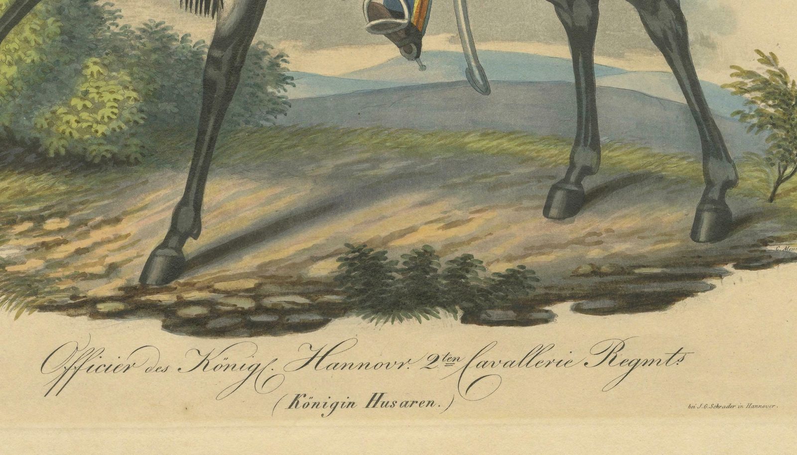 2nd Cavalry Regiment (The Queen's Hussars) Of The King's German Legion, 1828 photo for sale