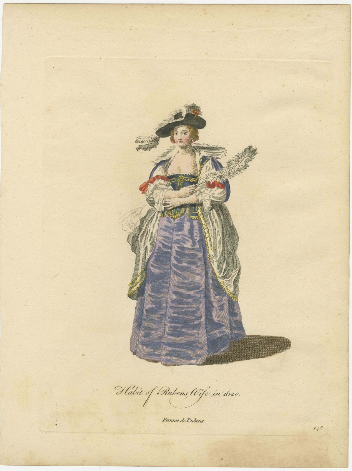 1620 Elegance: The Attire Of A Painter's Muse Engraved, Circa 1756 photo furniture