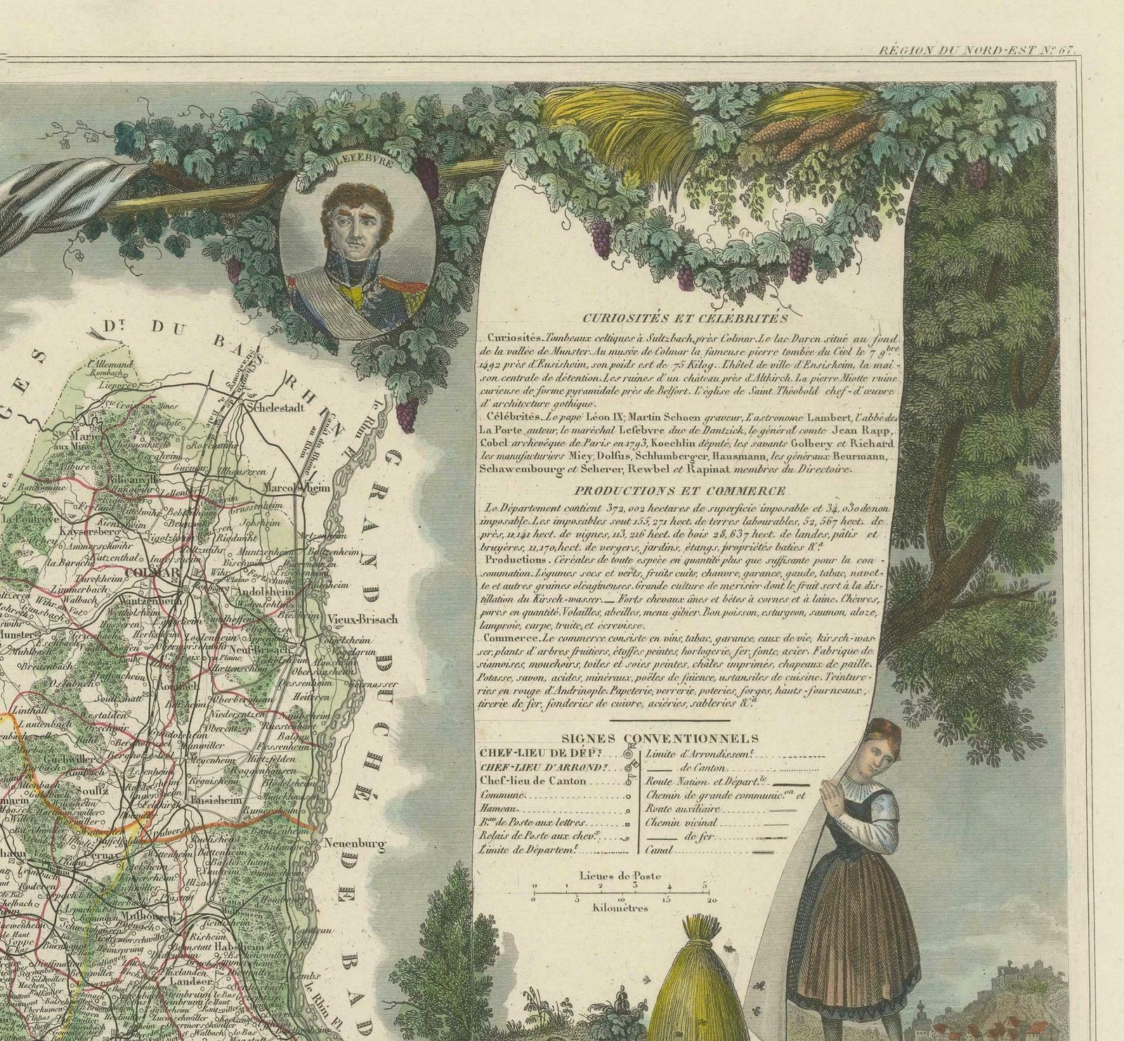1852 Map Of Haut Rhin: An Illustrated Gateway To Alsace's Viticultural Splendors photo vinterior