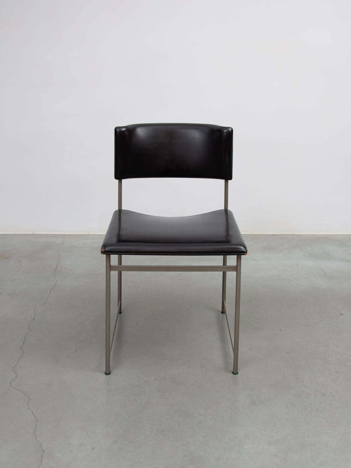 Cees Braakman For Pastoe Set Of Six Sm08 Dining Chairs In Black Leather. photo furniture