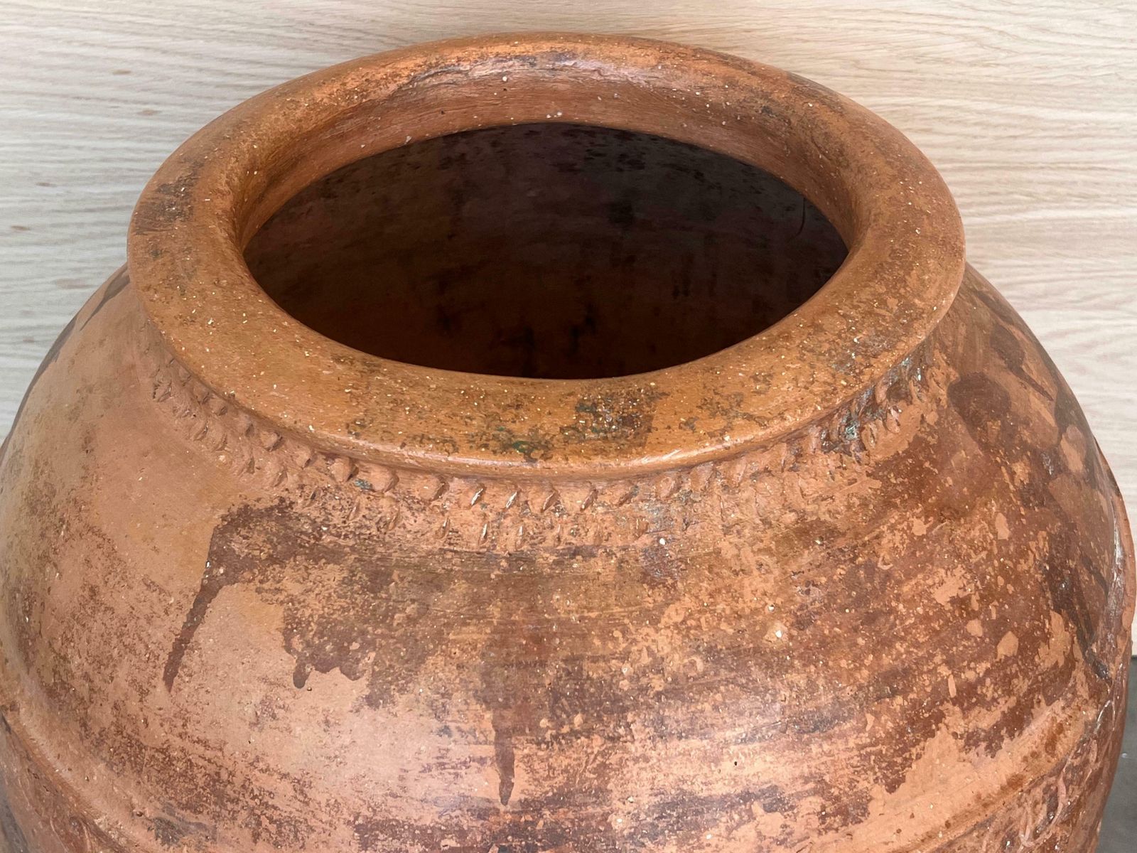Vase espagnol en terre cuite, XVIe siècle photo vintage