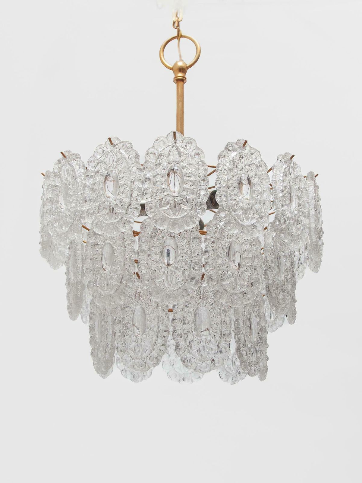 Massive Rosette Crystal Glass Chandelier, 1970s Belgium photo furniture