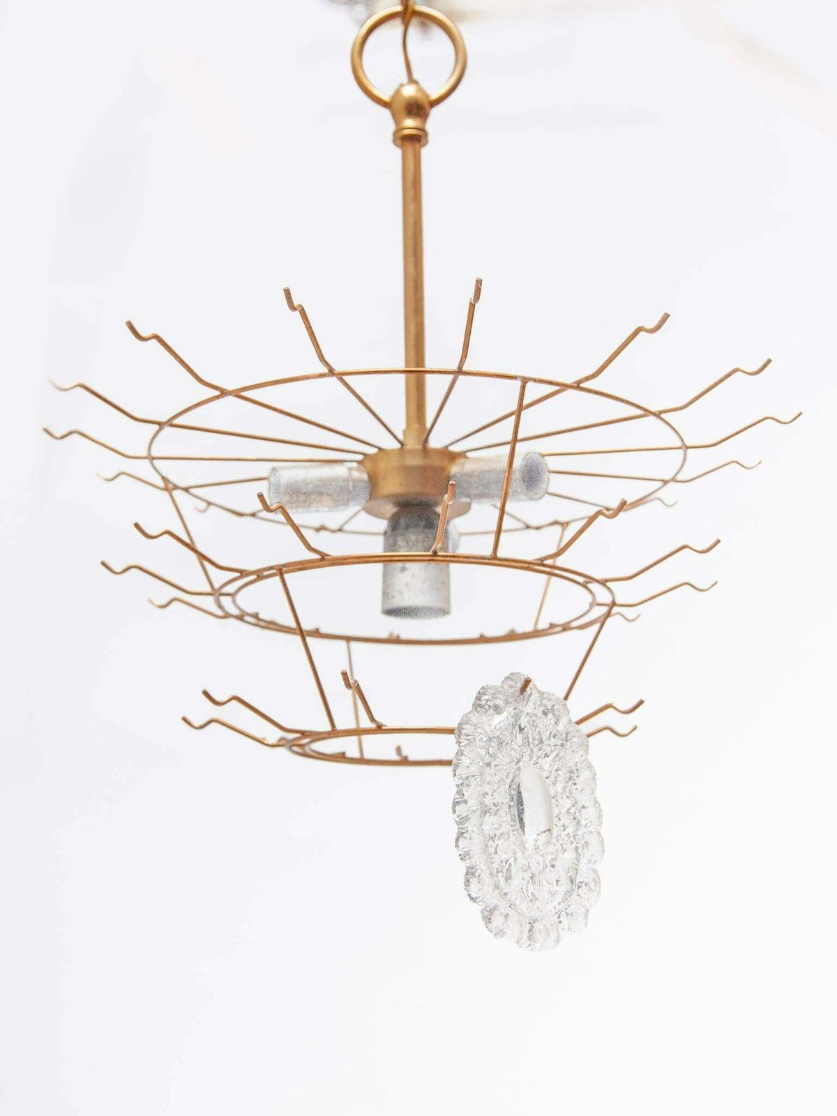 1944.0 Massive Rosette Crystal Glass Chandelier, 1970s Belgium photo