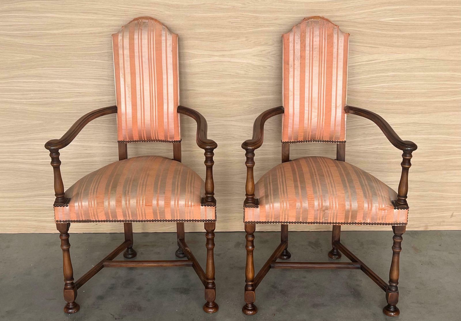 Pair Of Spanish Armchairs With High Back Signed By Valenti photo 2581.0