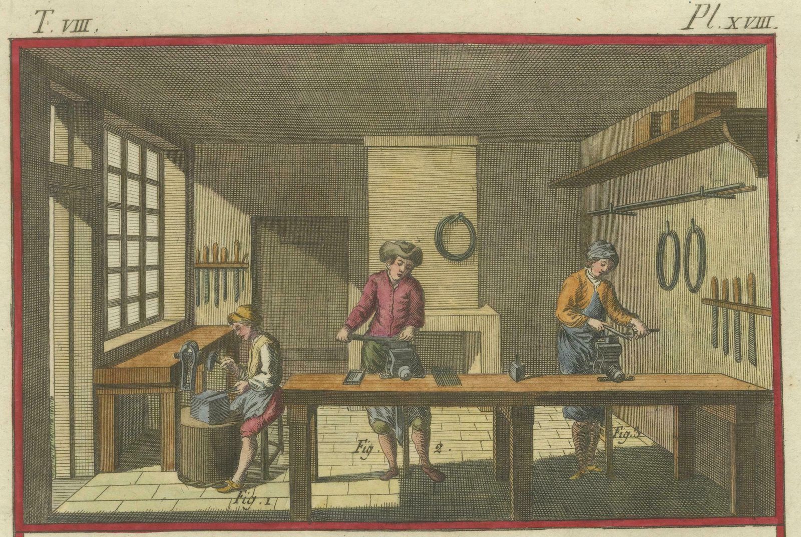 Manufacture Of Fish Hooks In The 18th Century Engraved, 1793 photo 185.0