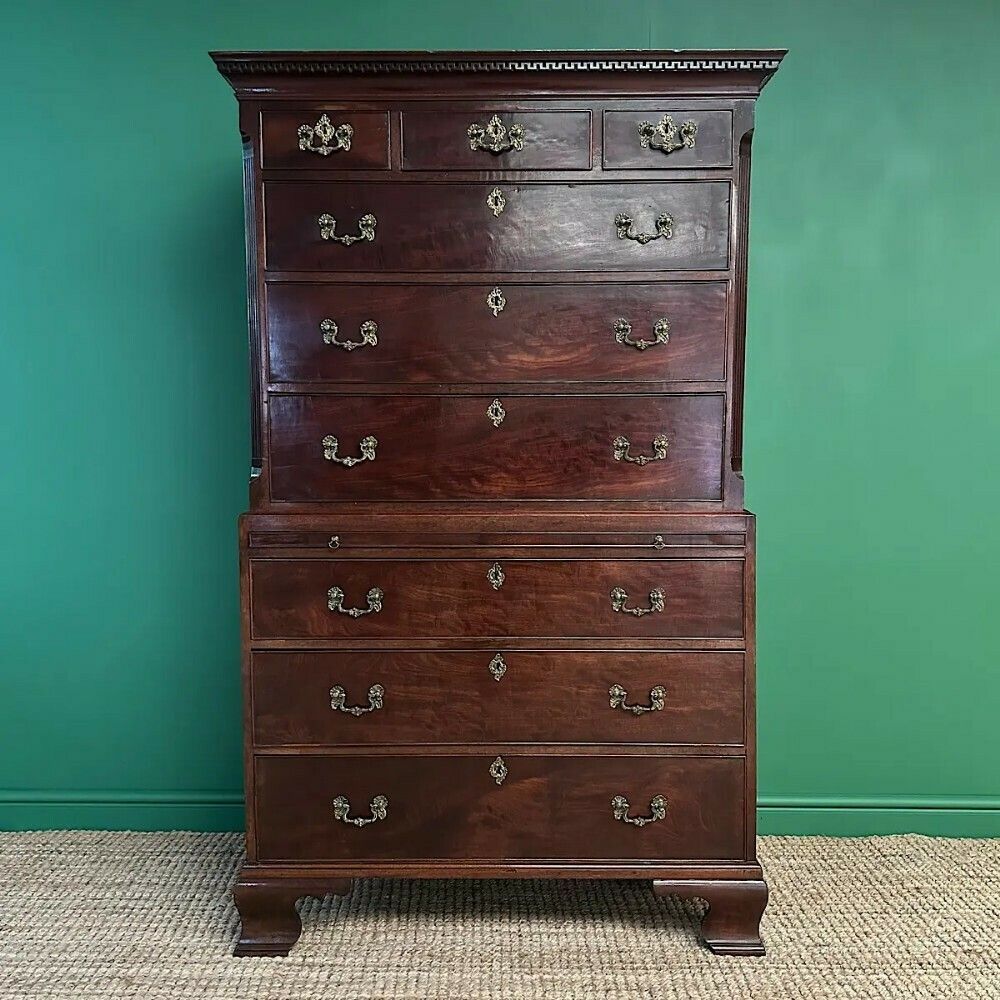Superb Quality Large Georgian Mahogany Antique Chest photo for sale