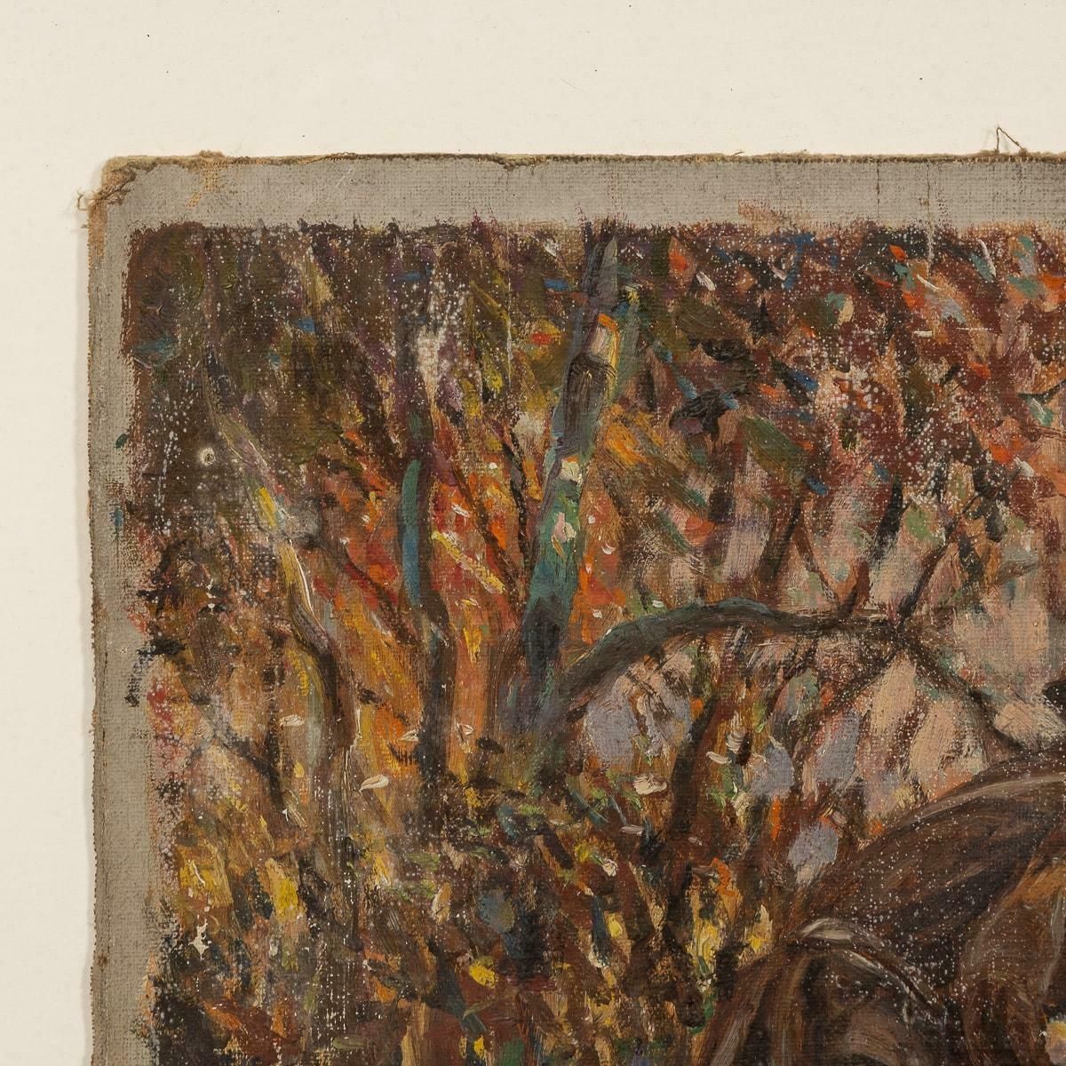 Antique 20thc Framed Hunting Scene Oil On Canvas By Frederick Thomas Daws C.1923 photo 2395.0