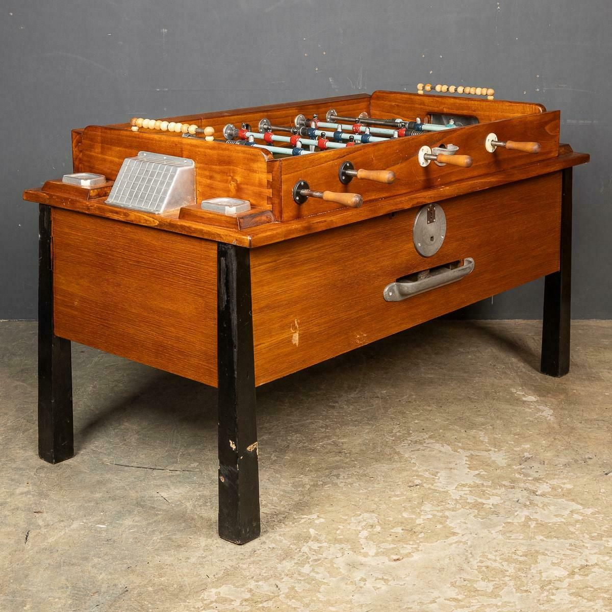 20th Century European Foosball / Football Table C.1950 photo vintage