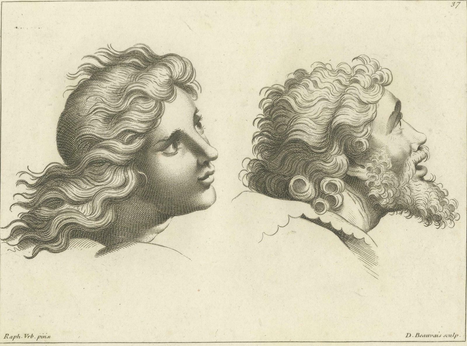 Echoes Of Antiquity: Youth And Wisdom By Beauvais, 1740 photo 370.0