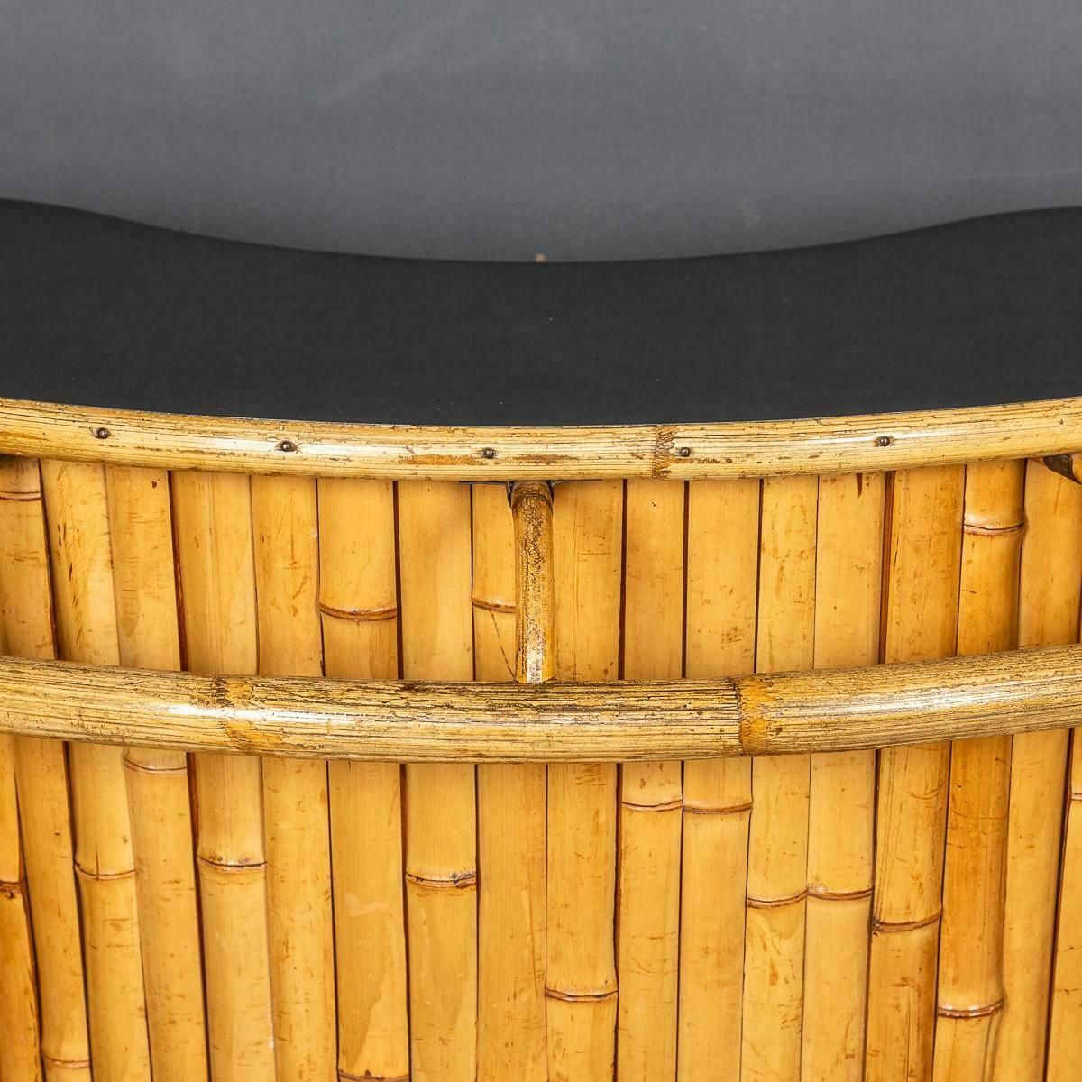 photo vintage 20th Century Italian Standing Bamboo Tiki Bar C.1960