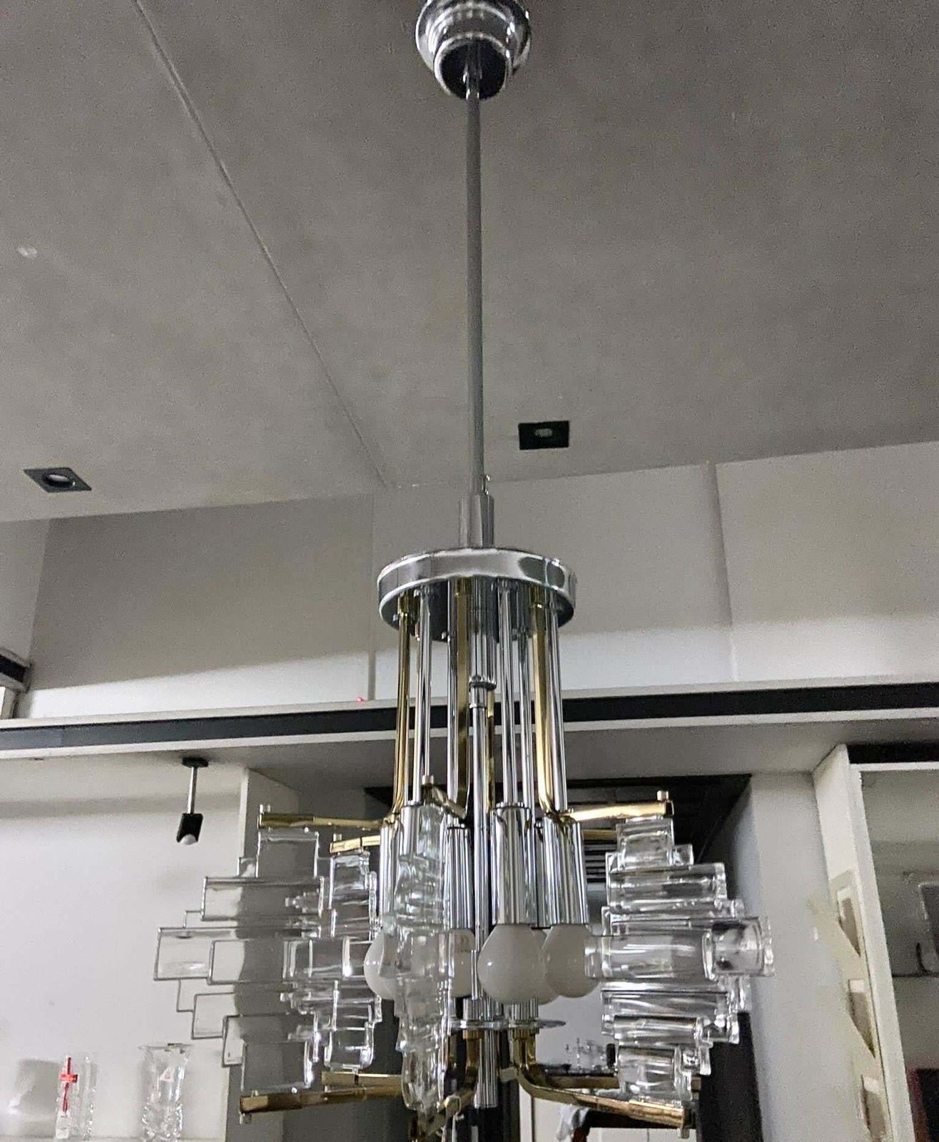 1970s Gaetano Sciolari Mid Century Modern Chandelier By Stilkronen photo 1634.0