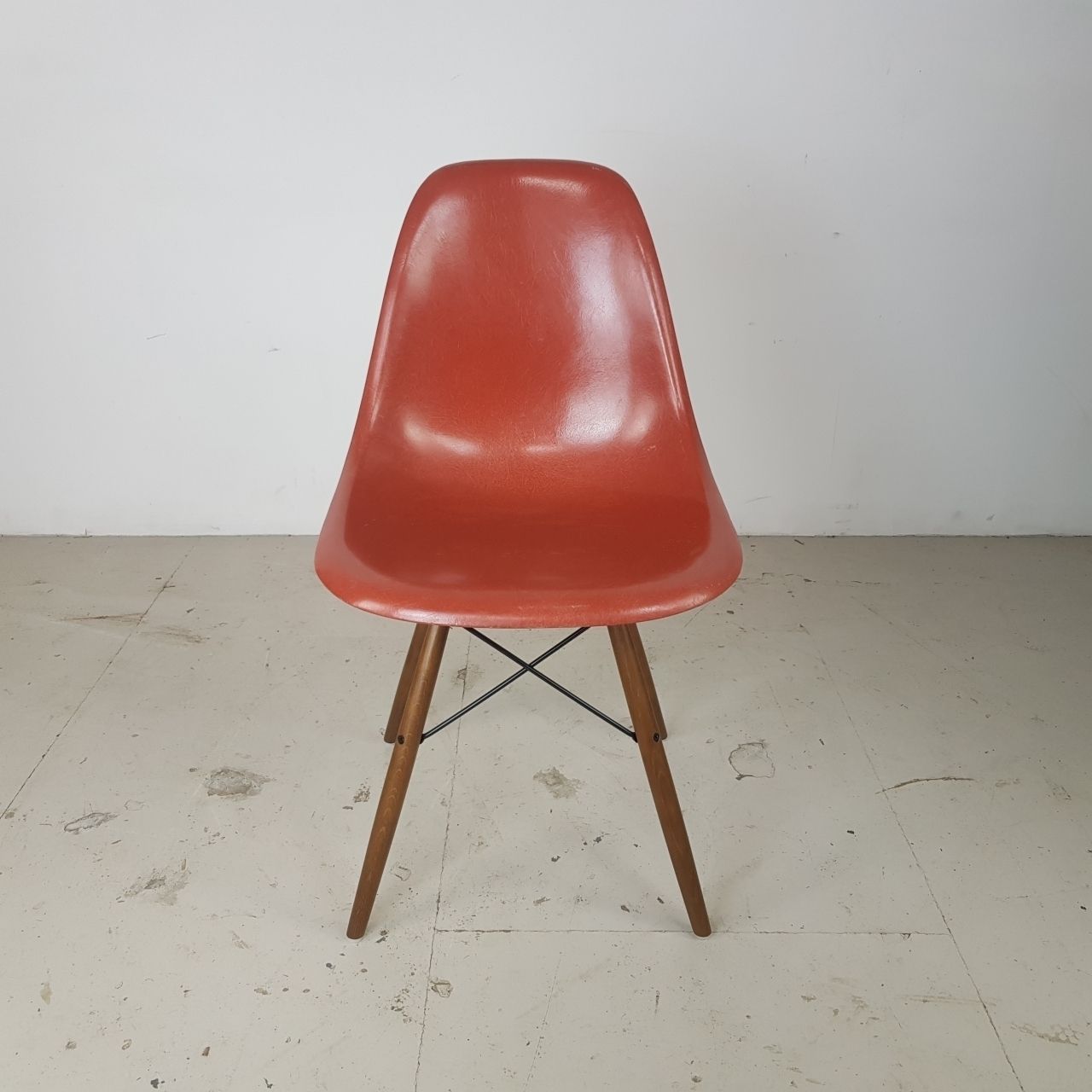 Eames Herman Miller Dsw Side Chair In Terracotta photo furniture