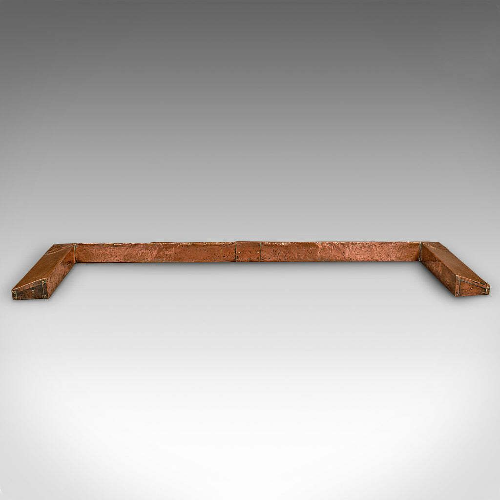 Antique Decorative Fire Kerb, English, Copper, Surround, Art Nouveau, Victorian photo vinterior