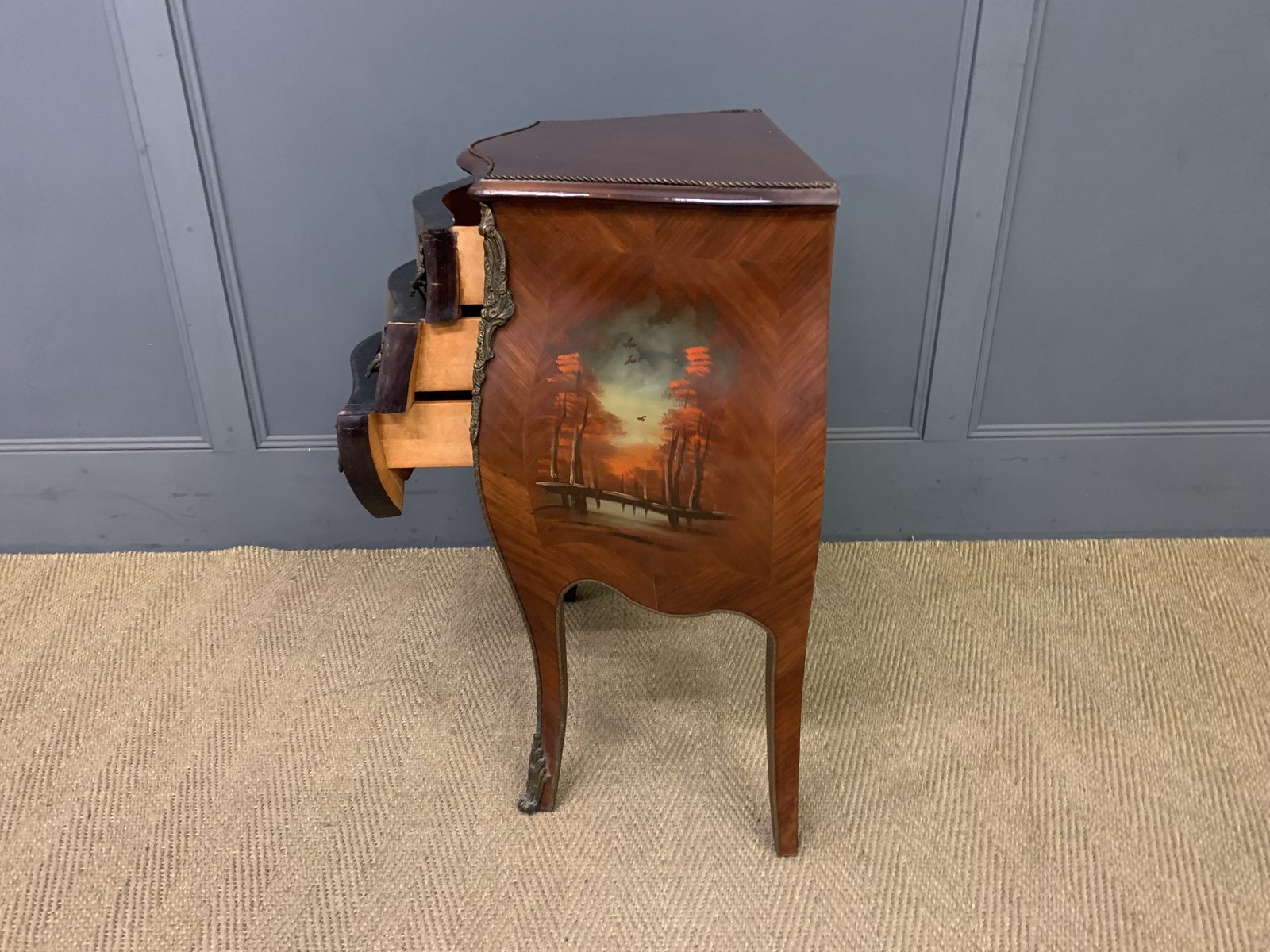 photo furniture Hand Painted French Bombe Commode