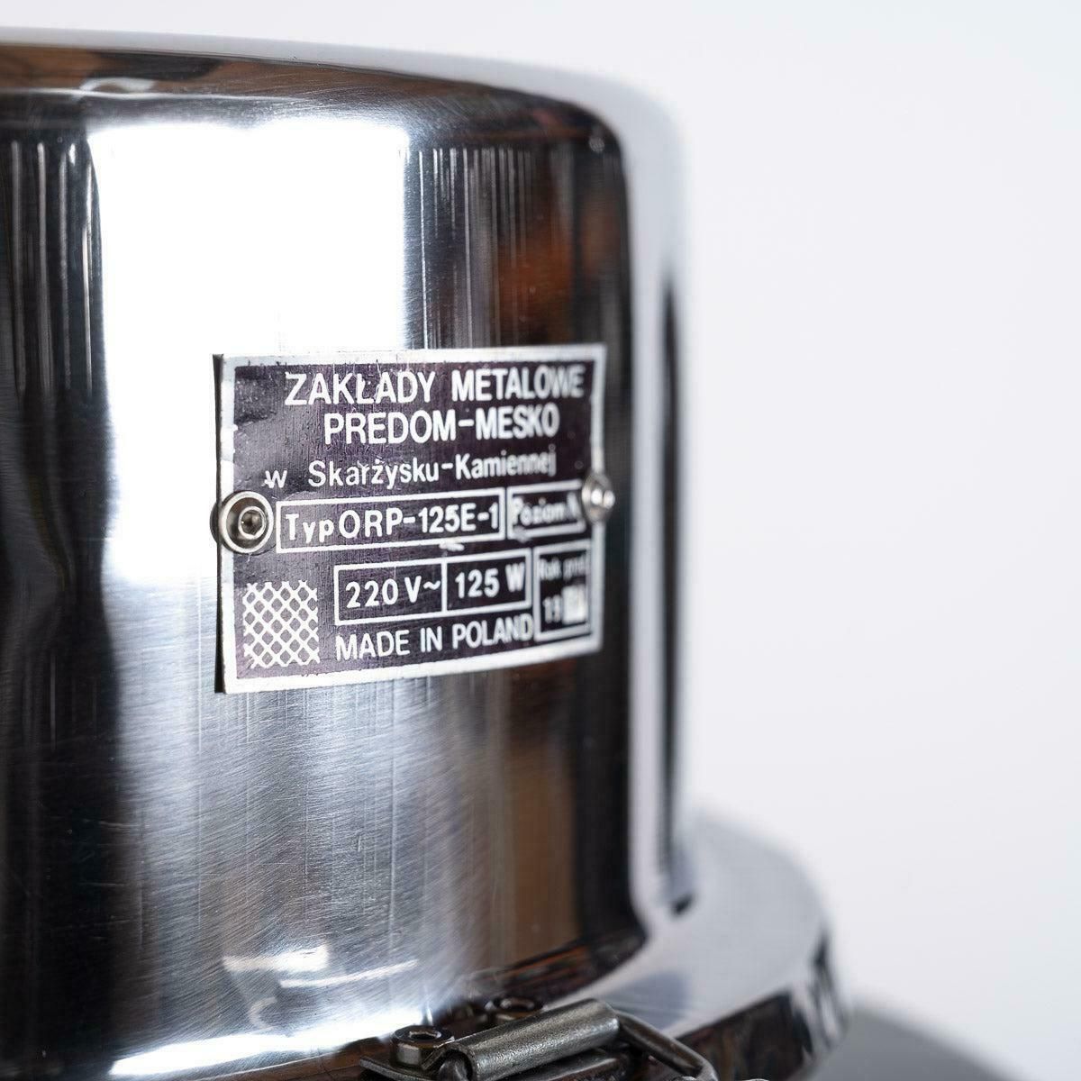 395.0 Xl Polish Factory Lights With Prismatic Glass   Graphite Grey / Polished Steel photo