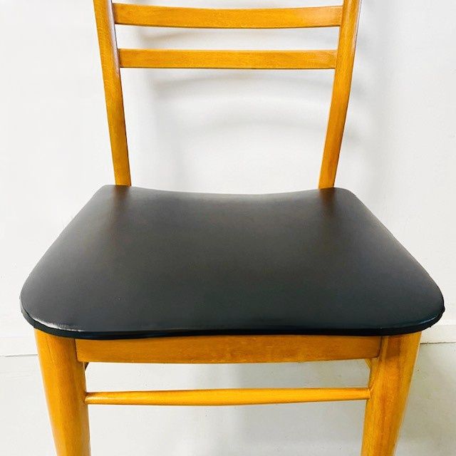 photo for sale Set Of Vintage Danish Design Dining Room Chairs Skai Black