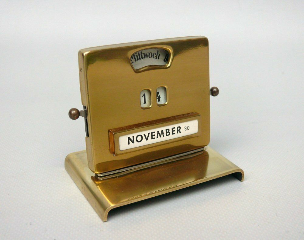 Bauhaus Eternal Calendar In Brass By Jakob Maul, 1930s photo Home Decor