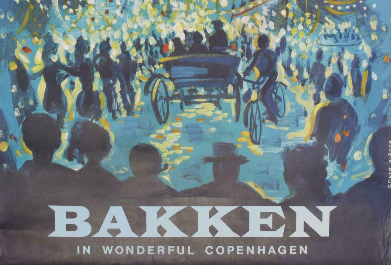Henrick Bloch Denmark Bakken In Wonderful Copenhagen Original Vintage Poster By Henrick Bloch photo Art