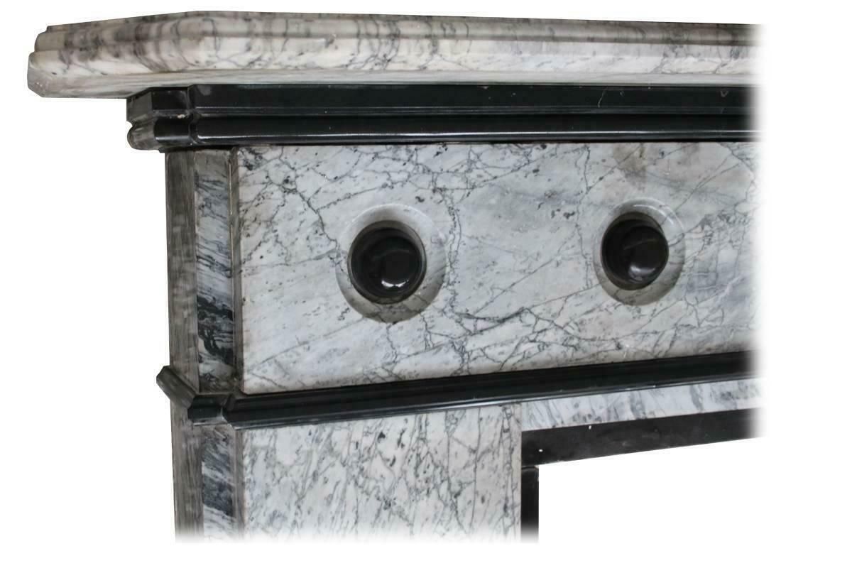 Large Late Victorian Striated Grey Marble Fire Surround photo Home Fixtures