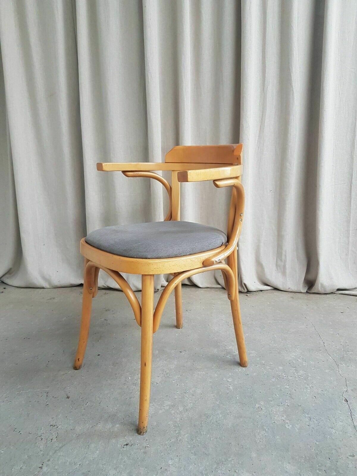 Vtg Late Mid Century Bistro Armchair Side Chair Dining Danish Scandi Retro R382 photo buy