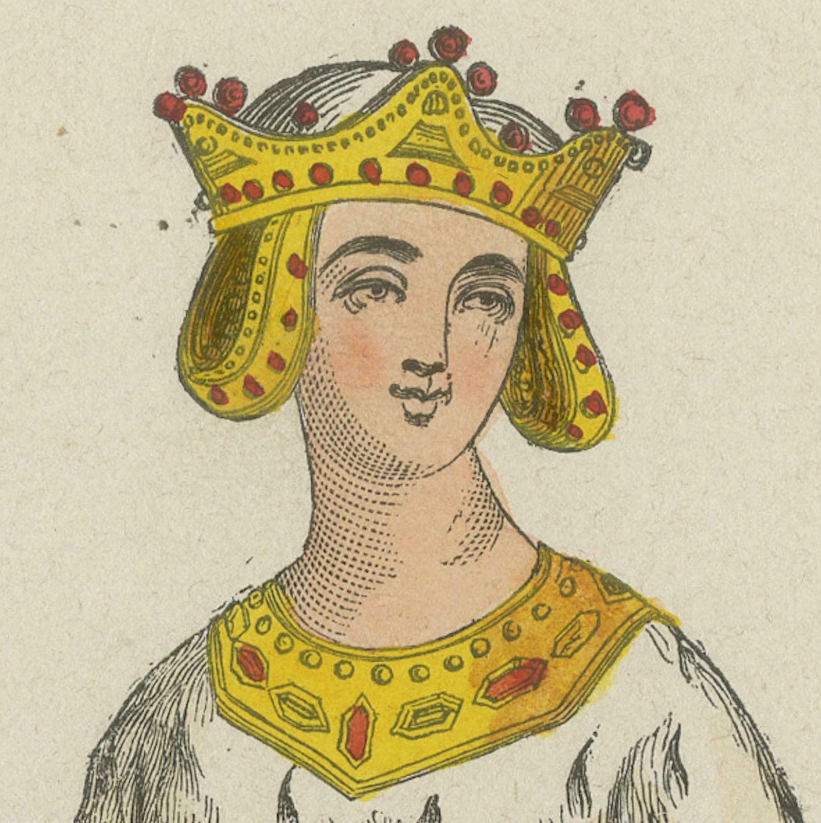 An Original Lithograph Showing The Regal Elegance Of Marie De Hainaut, 1845 photo Art