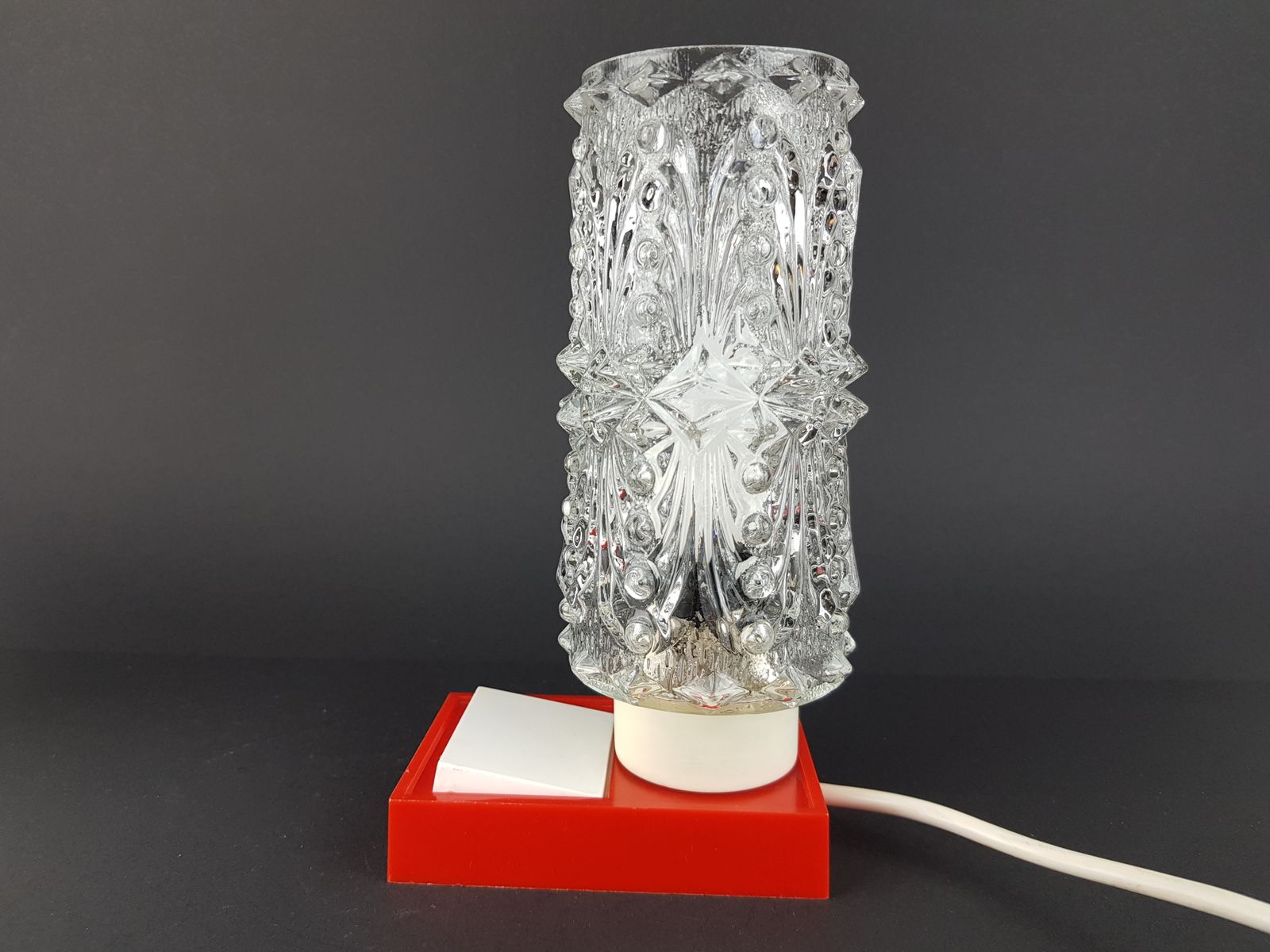 Vintage Saku Bedlamps With Glass Light Bulb And Plastic Foot 1960s 1970s photo for sale