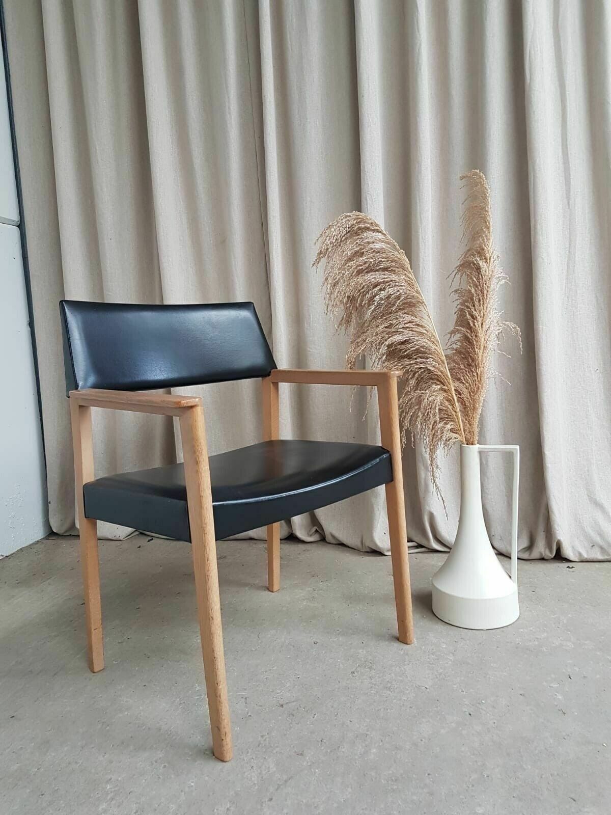 Vtg Late Mid Century Danish Oak Chair Side Occasional Armchair Scandi Retro photo furniture