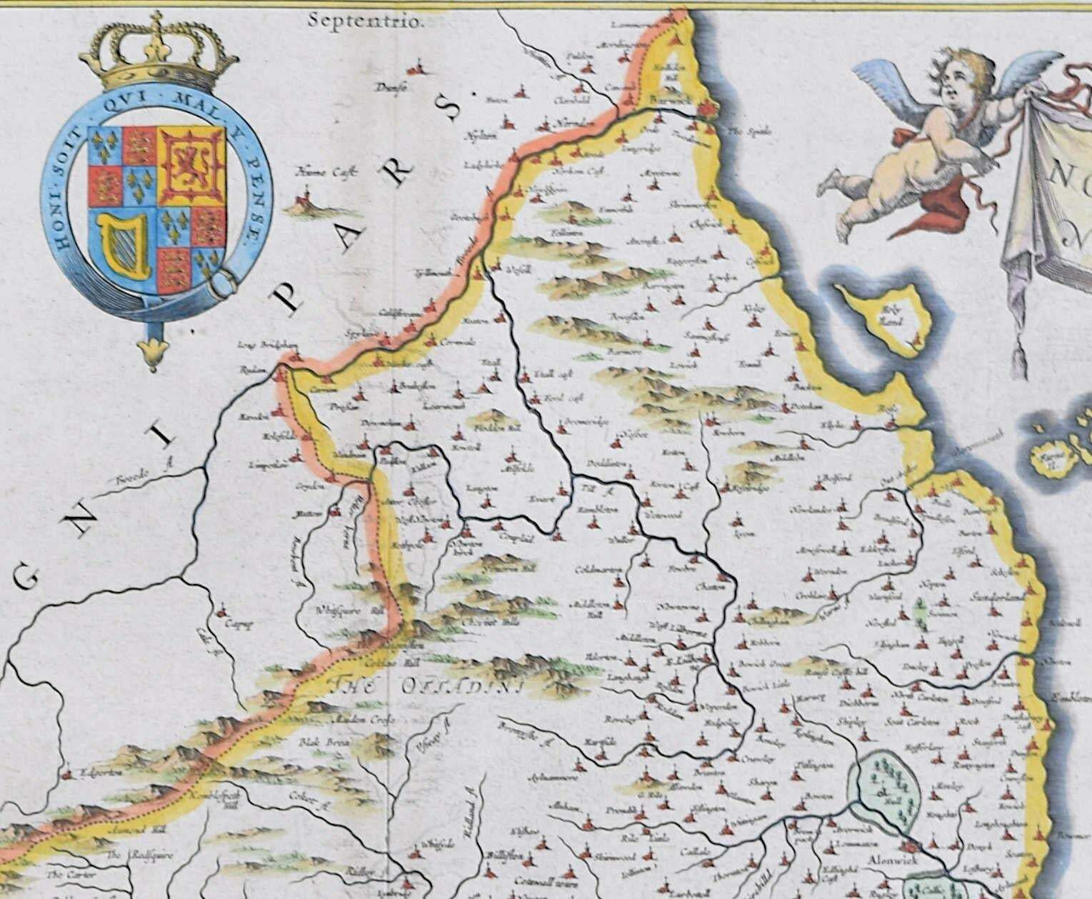 Joan (Johannes) Blaeu Map Of Northumberland By Joan Blaeu 1662 photo furniture