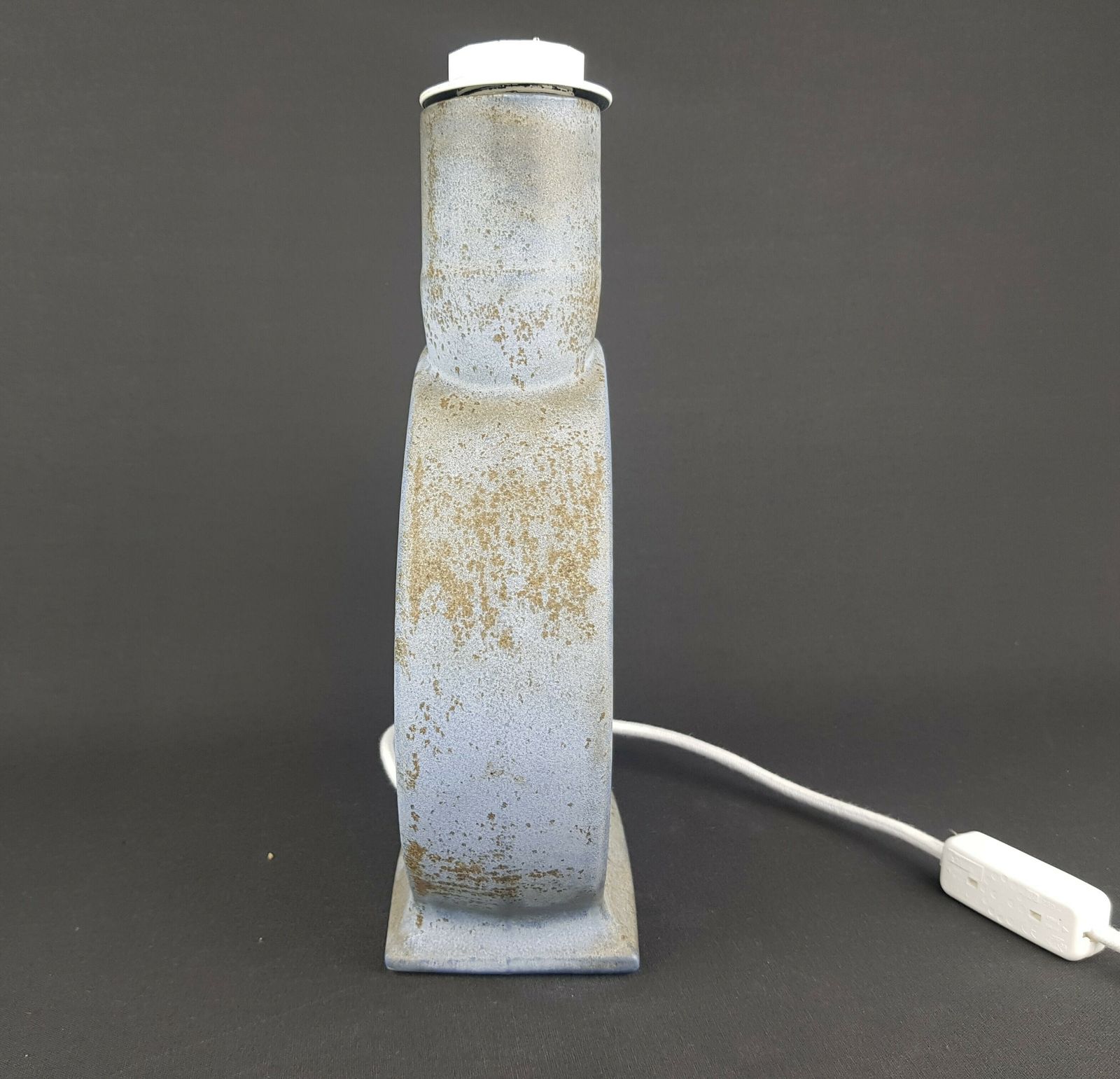 Vintage Afina Rijnsburg For Duifs Keramiek Blue Ceramic Lamp Dutch Pottery 1970s photo Lighting