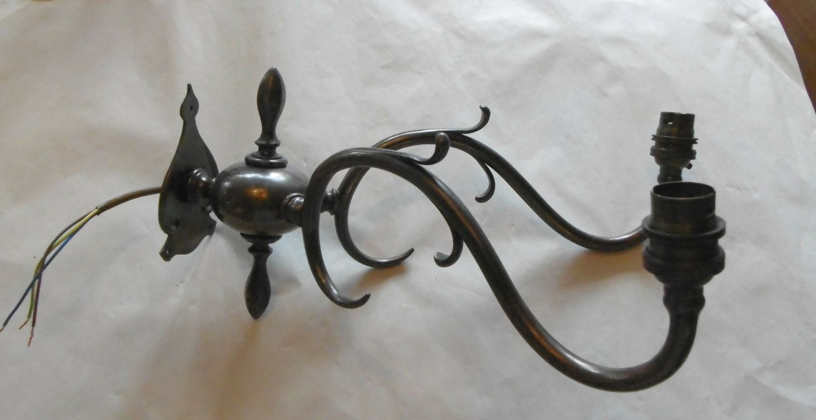 Polished Bronze 2 Arm Wall Light photo Lighting