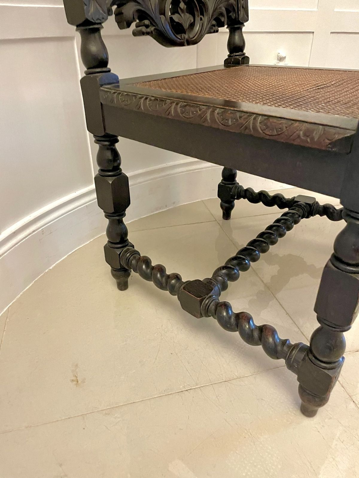 Large Antique 19th Century Quality Carved Oak Throne Chair photo furniture
