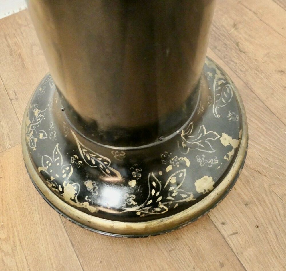 Large Lacquered Metal Stick Stand, Umbrella Stand photo for sale