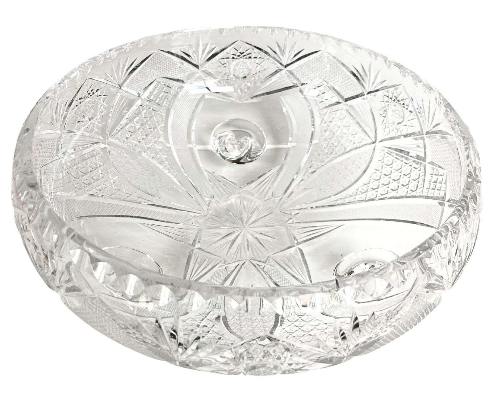 Crystal Footed Bowl | 11.8 Tall (30cm) | Heavy 8.8lbs (4kilo) | 1960s photo for sale