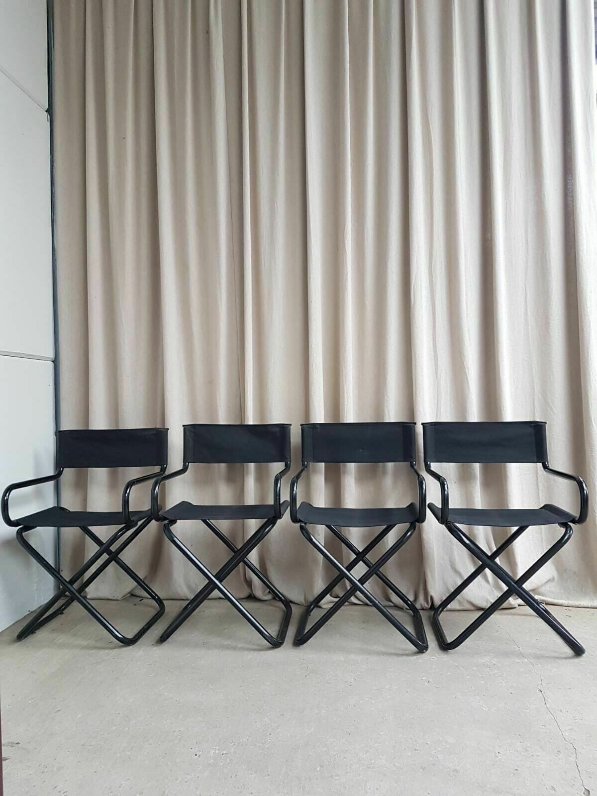 Vtg Mid Century Set Of 4 Danish Directors Armchairs Chairs By Hanne Hansen