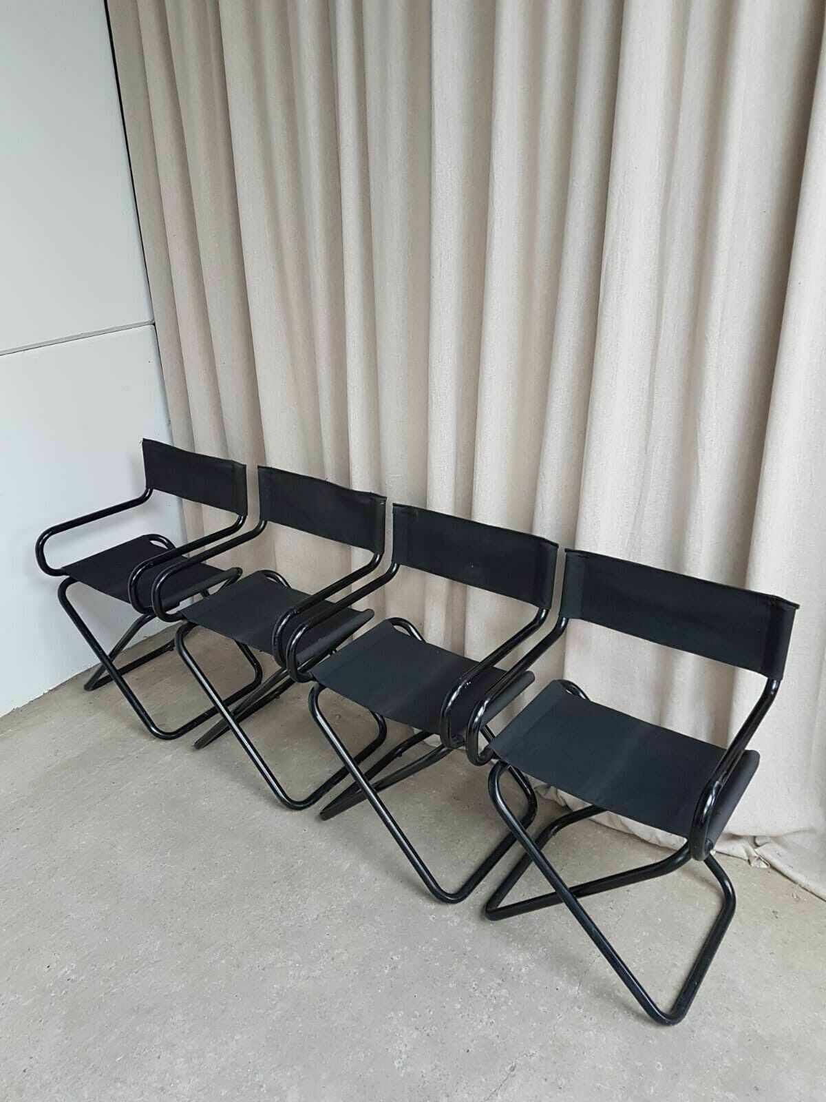 Vtg Mid Century Set Of 4 Danish Directors Armchairs Chairs By Hanne Hansen photo for sale
