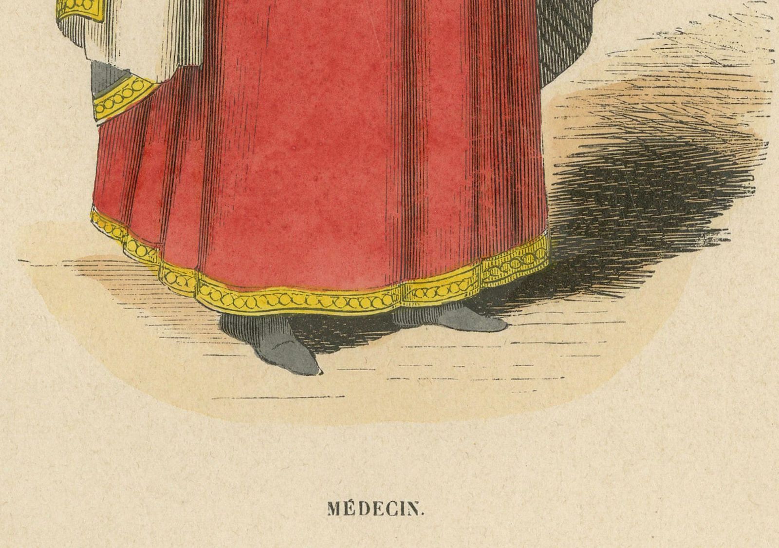 Attire Of A Medieval Scholar: The Learned Physician Of The Middle Ages, 1847 photo furniture