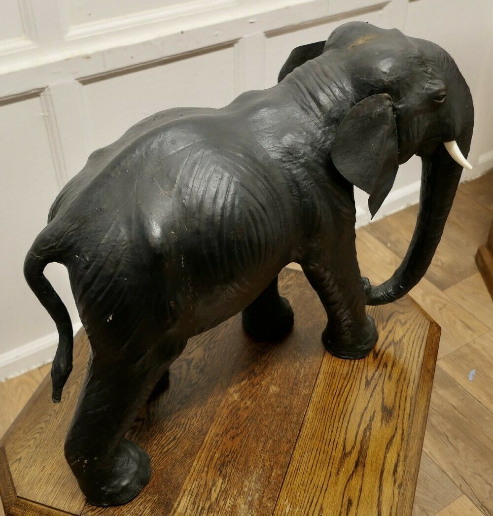 Arts And Crafts Leather Model Of A Bull Elephant photo buy