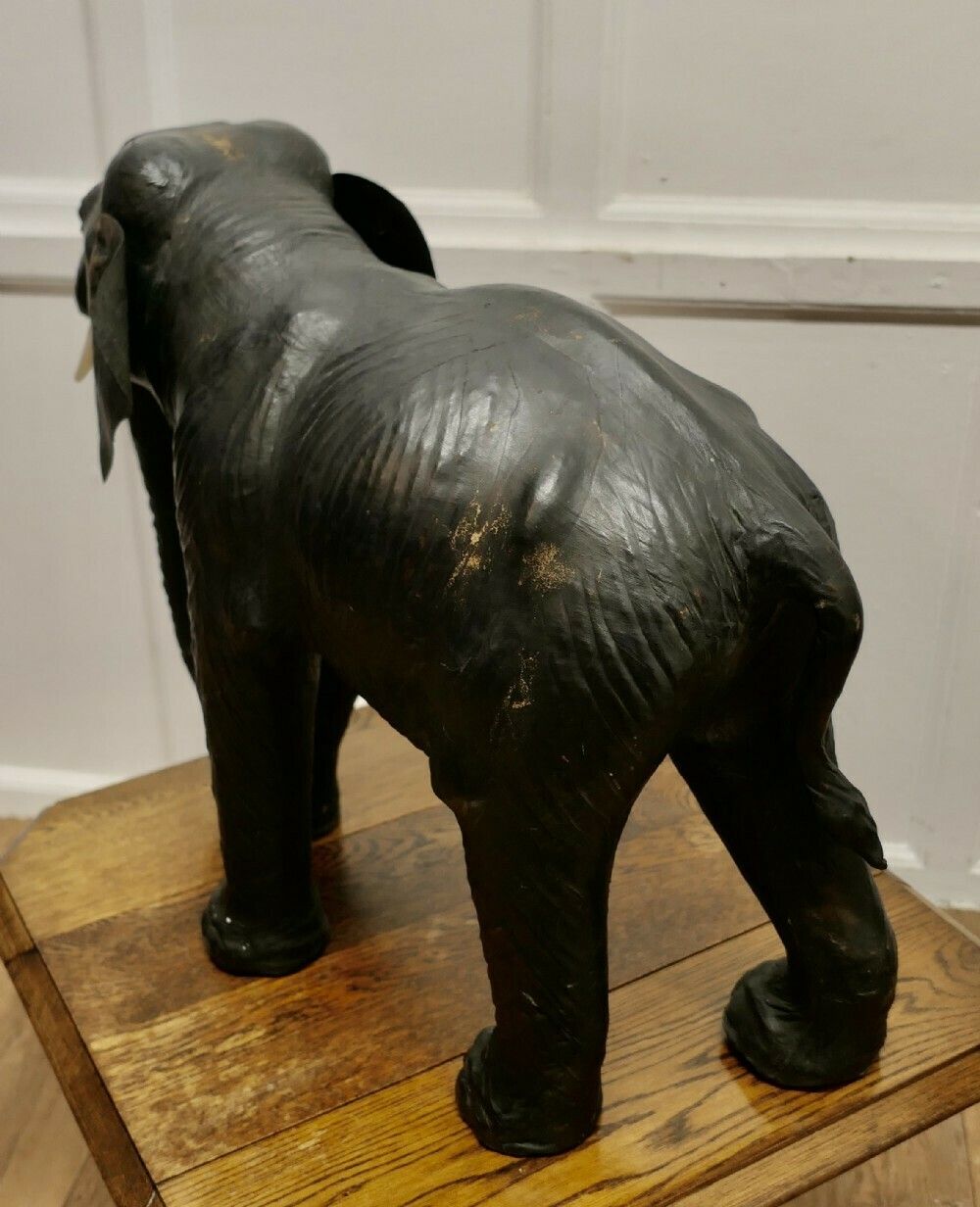 photo furniture Arts And Crafts Leather Model Of A Bull Elephant